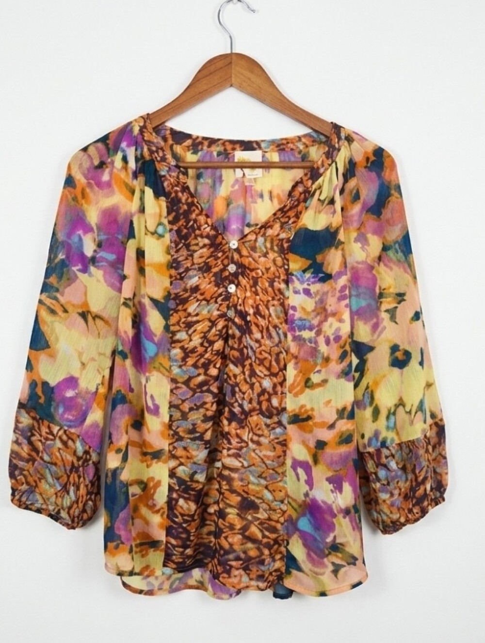 Anthropologie Fig & Flower long sleeve blouse